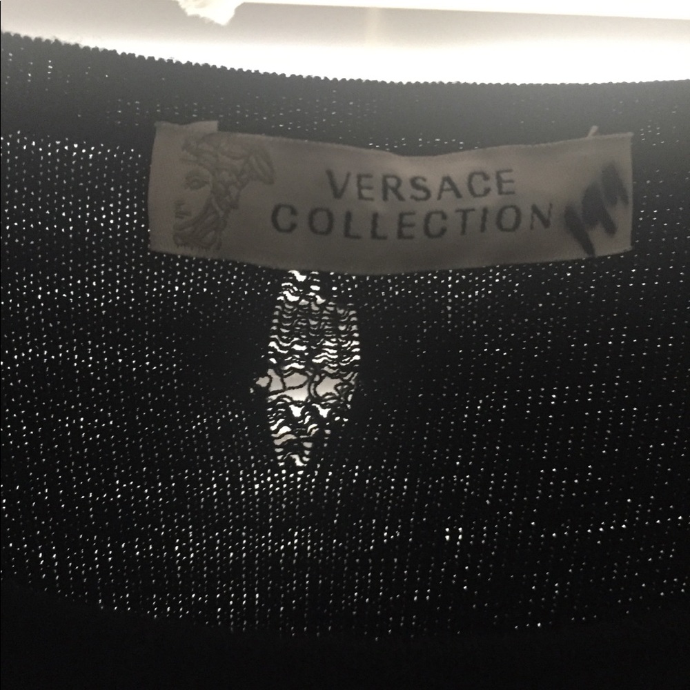 Plus Size Versace Collection Knit Pleated Dress - Picture 6 of 7
